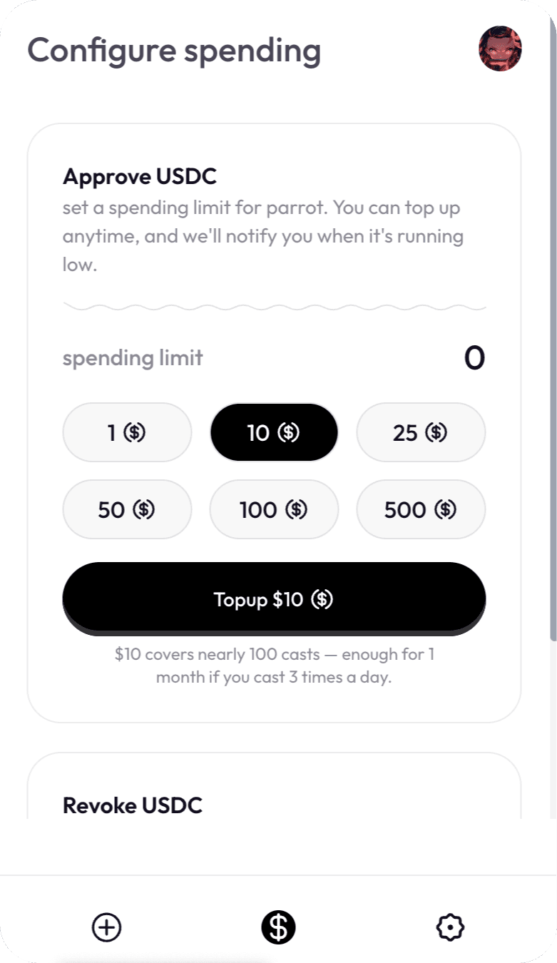 Setting the spending allowance